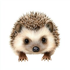 Obraz premium Cute Watercolor Hedgehog Clipart for Various Designs