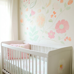 Soft Pink and Mint Pastel-Colored Nursery with Gentle Decor