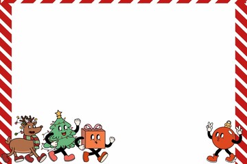 Fototapeta premium Christmas wallpaper cartoon 
