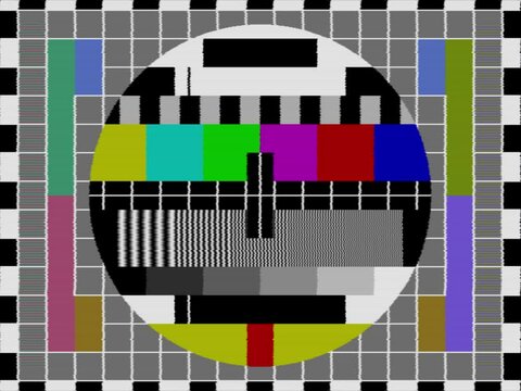 TV Broadcast Signal Test Card / Test Pattern with Sine Wave Test Signal Tone Low Distortion