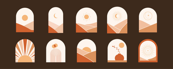 Modern Minimalist Boho Poster Set