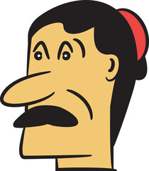 Beard Man Character Illustration
