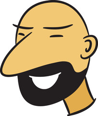 Bald Man Character Illustration