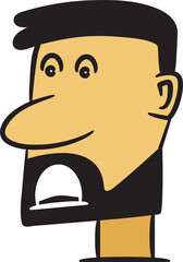 Beard Man Character Illustration