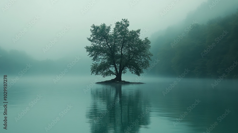 Poster serene matte teal gradient with soft color transitions, creating a calming and elegant visual effect