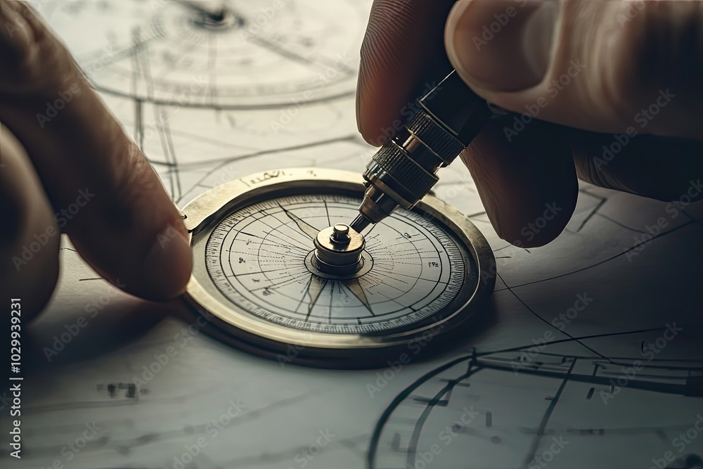 Poster a hand using a protractor to measure angles on a drawing