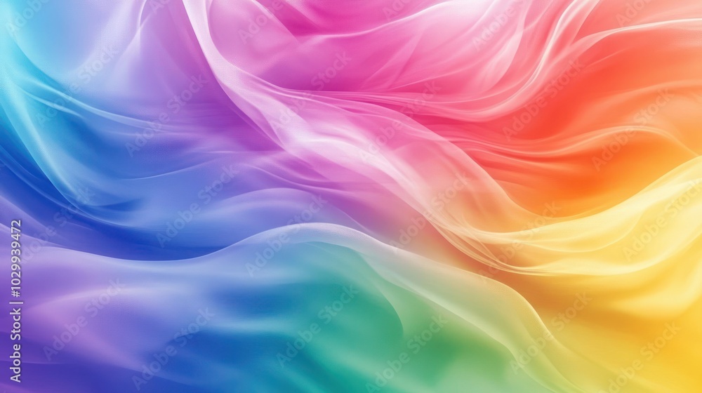 Poster abstract colorful background with flowing waves of color.
