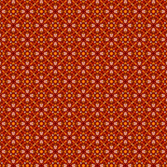 Fall colors abstract mosaic geometric floral pattern For textile design, wrapping, scrapbook paper, card design, home decor