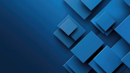 Fototapeta premium A geometric abstract design with angular shapes and dark blue hues, forming a contemporary wide banner.