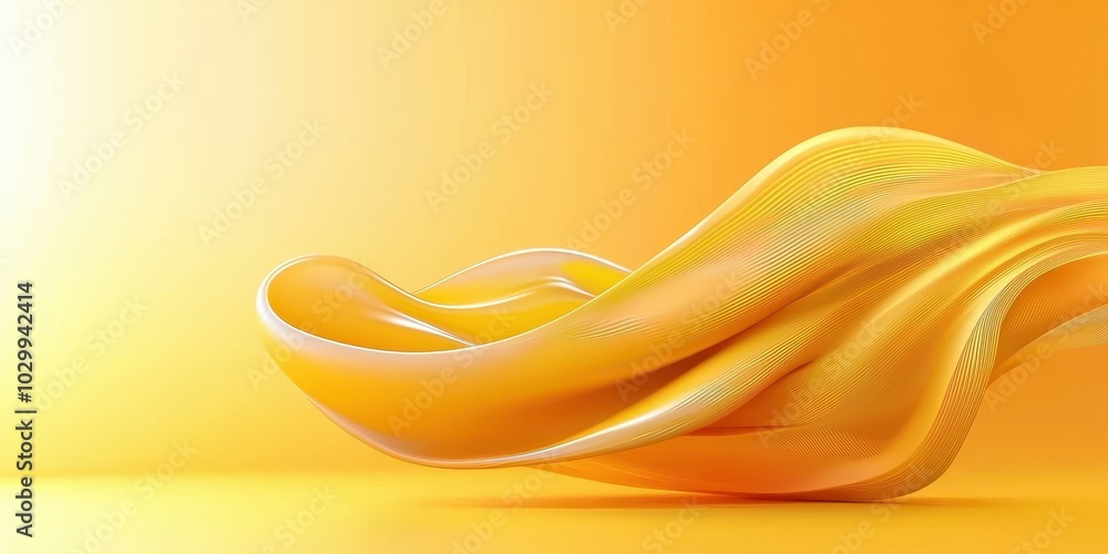 Poster a modern yellow abstract background with flowing lines and soft gradients, creating a fluid design.