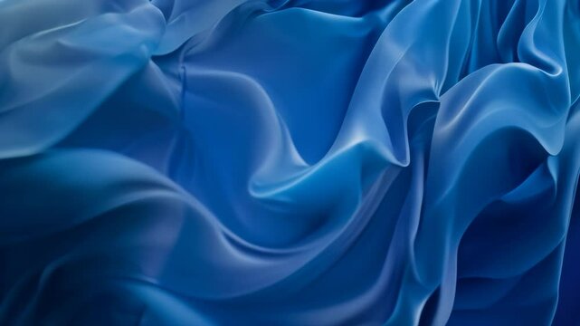 Close-up of blue tulle fabric with a soft, flowing texture, Layers of blue blending seamlessly together