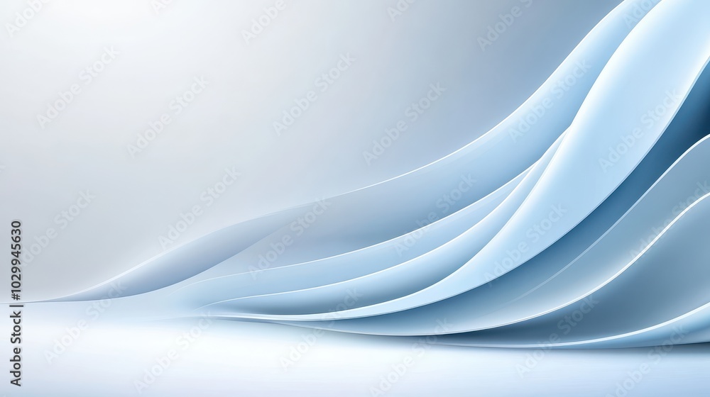 Poster abstract light blue vector design with subtle curves and gradient transitions, ideal for branding an
