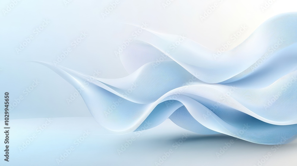 Poster abstract light blue vector design with subtle curves and gradient transitions, ideal for branding an