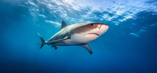 Fototapeta premium Squalo nuota nel mare
