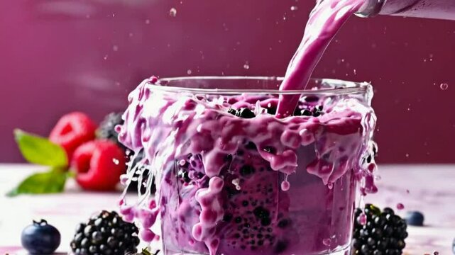 Blackberry smoothie is a creamy, refreshing beverage made from blended blackberries, yogurt or milk, sweetener, and sometimes additional fruits or flavors. 
