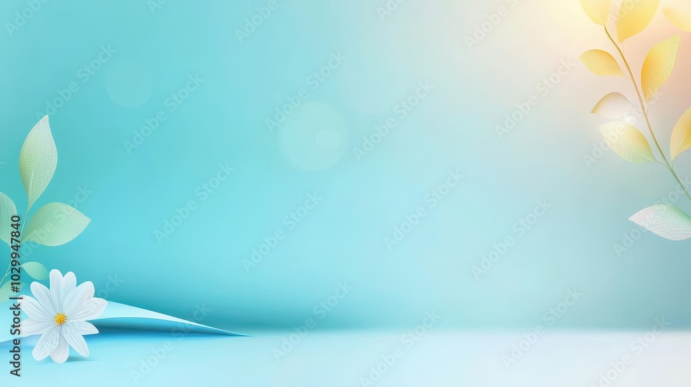 Poster elegant soft light blue background with smooth gradients, perfect for creating calming and modern de