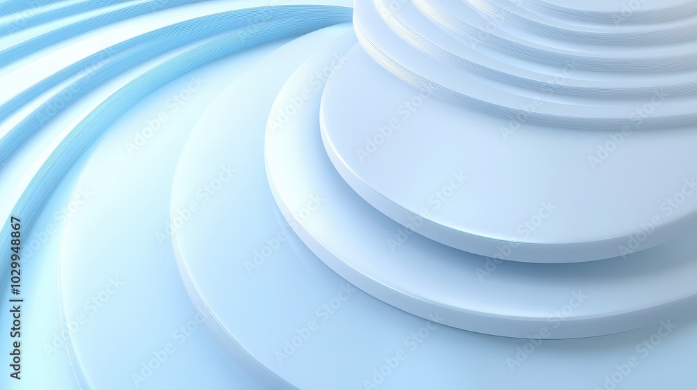 Poster light blue background with subtle geometric patterns, modern and elegant.