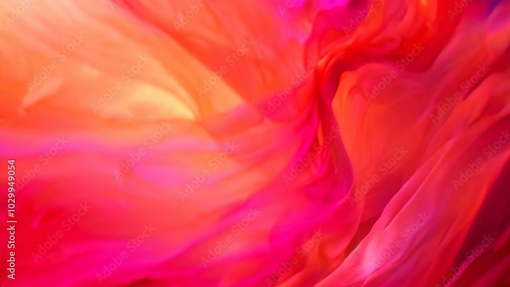 Aufkleber a close-up of red and orange sheer fabric draped in soft light, creating an abstract and ethereal te