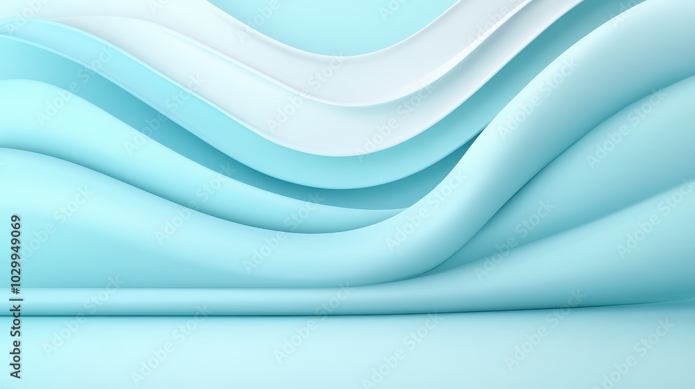 Poster light blue gradient background with a soft and smooth transition, calming and modern.
