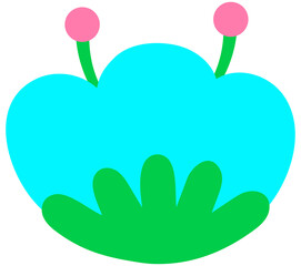 cute nordic folk art abstract flower ornament