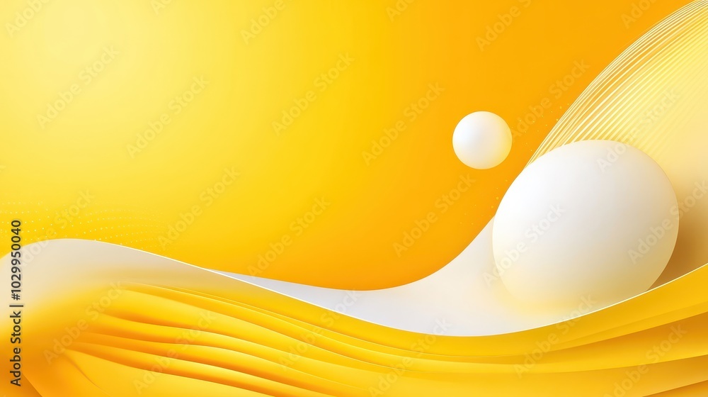 Poster minimalist yellow vector background with sharp, crisp lines and abstract forms for a sleek look.