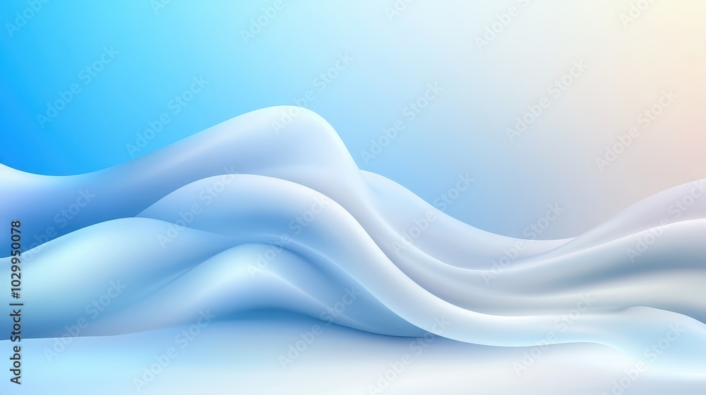 Poster minimalistic light blue vector background with smooth transitions and clean lines, perfect for digit