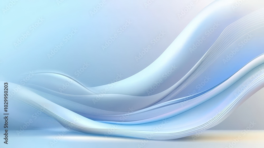 Poster minimalistic light blue vector background with smooth transitions and clean lines, perfect for digit