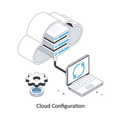 Cloud Configuration  Isometric stock illustration. EPS File stock illustration