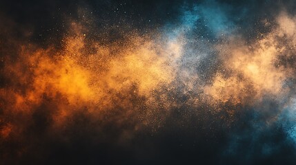 Abstract Orange and Blue Colors Background Texture Light Gradient Background with Room for Typography