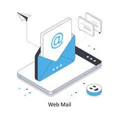 Web Mail  Isometric stock illustration. EPS File stock illustration