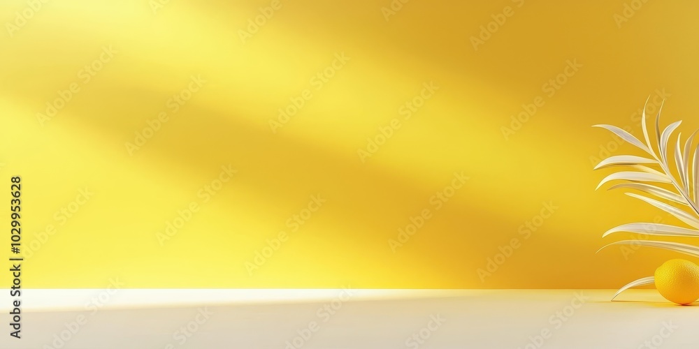 Poster warm yellow background with subtle shading around the edges for depth and focus.