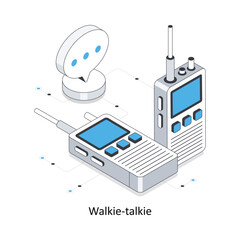Walkie-talkie  Isometric stock illustration. EPS File stock illustration
