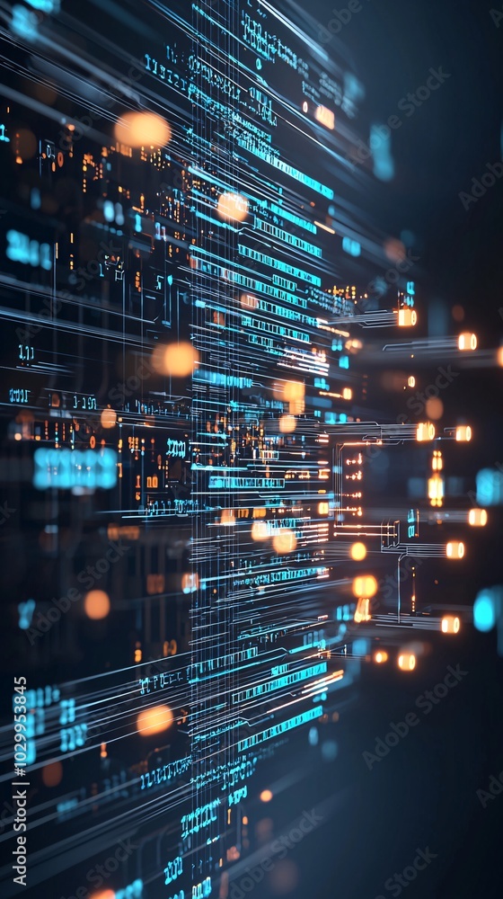 Aufkleber data mining analysis, abstract visual of data extraction, 3d illustration