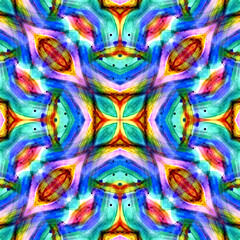 Seamless pattern of watercolor abstract texture in blue colors. Vibrant and artistic design is perfect for adds a dynamic and colorful touch to backgrounds, prints, and creative projects. 