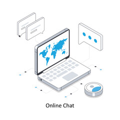 Online Chat  Isometric stock illustration. EPS File stock illustration