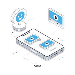Social Networking  Isometric stock illustration. EPS File stock illustration