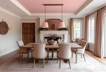 Fototapeta premium pink ceiling