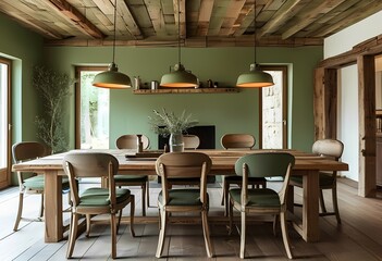 green ceiling