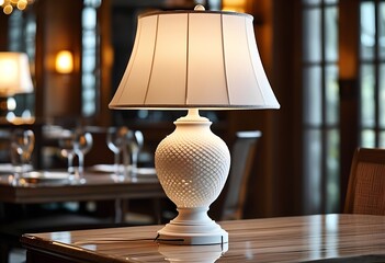 white table lamp