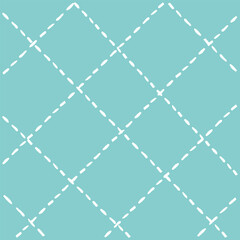 Fototapeta premium Vector hand drawn cute checkered pattern. Doodle Plaid geometrical simple texture. Crossing lines. Abstract cute delicate pattern ideal for fabric, textile, wallpaper