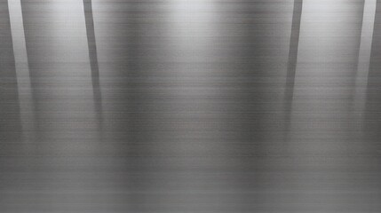Obraz premium generative ai, Brushed metallic surface with subtle horizontal lines and a soft reflective sheen