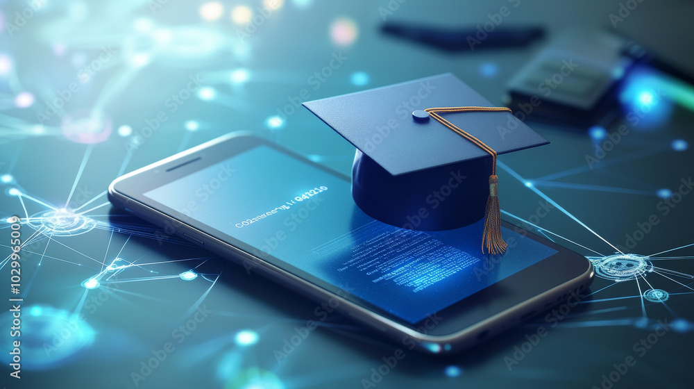 Aufkleber get your college degree online with a smartphone! this certificate program is designed for easy lear