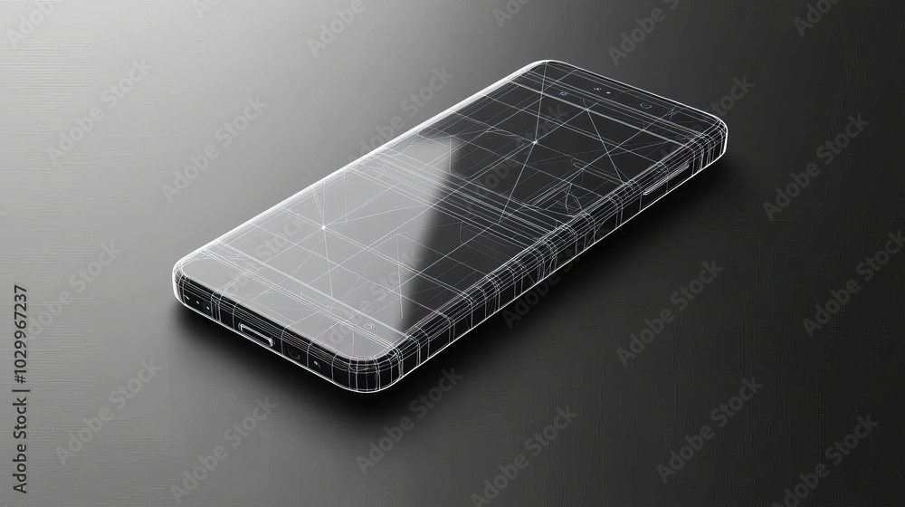 Poster this is a design for a smartphone with a 3d display. the phone uses innovative technology to create 