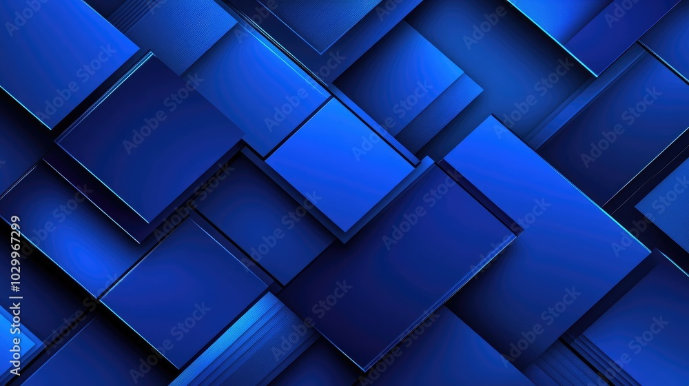 Poster modern blue banner with overlapping geometric patterns and a smooth gradient transitioning from ligh