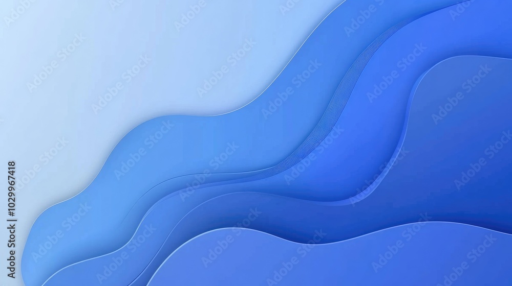 Poster modern blue banner with overlapping geometric patterns and a smooth gradient transitioning from ligh