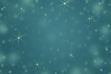 Christmas winter background with snow and blurred bokeh