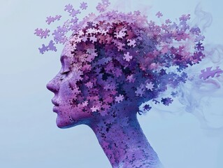 Mental health, the puzzle of the human silhouette