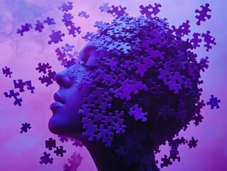 Mental health, the puzzle of the human silhouette
