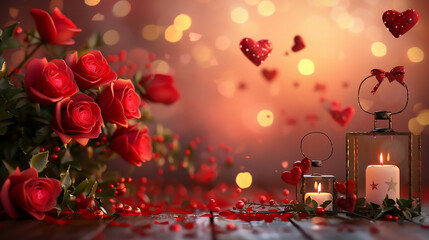Happy Valentines Day template background
