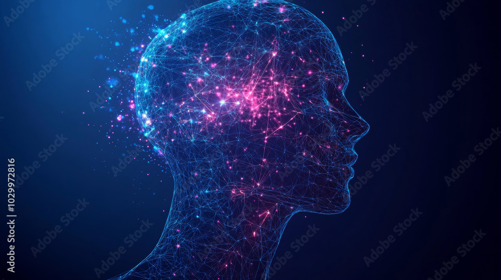Poster the future of industry involves using ai and advanced technology to create self-operating systems, r